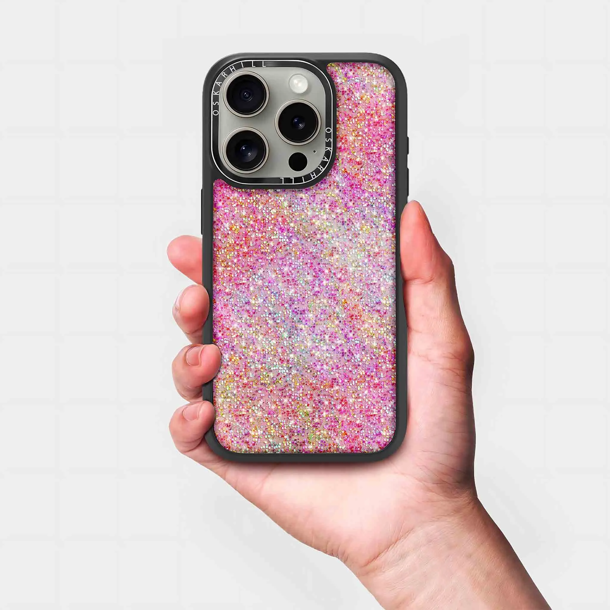 iPhone 16 Pro Case Elite — Pink Glitter