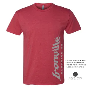 Ironville GRAY VERT LOGO Soft-Blend Fitted Gym T-shirt