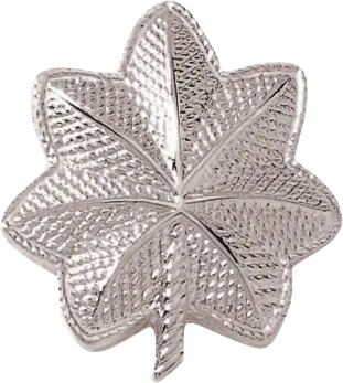 J66 Large Major Leaves Collar Insignia - Embossed (1 1/8" H)