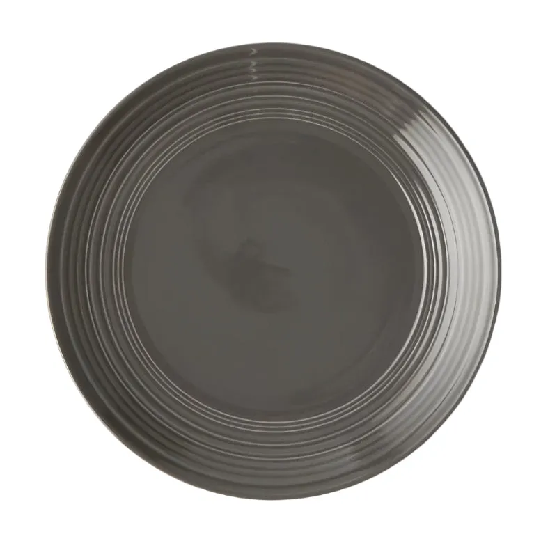 Jenna Clifford Embossed Lines Side Plate 21cm Grey