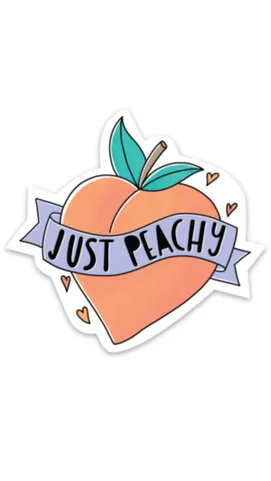 Just Peachy - Mental Health Sticker