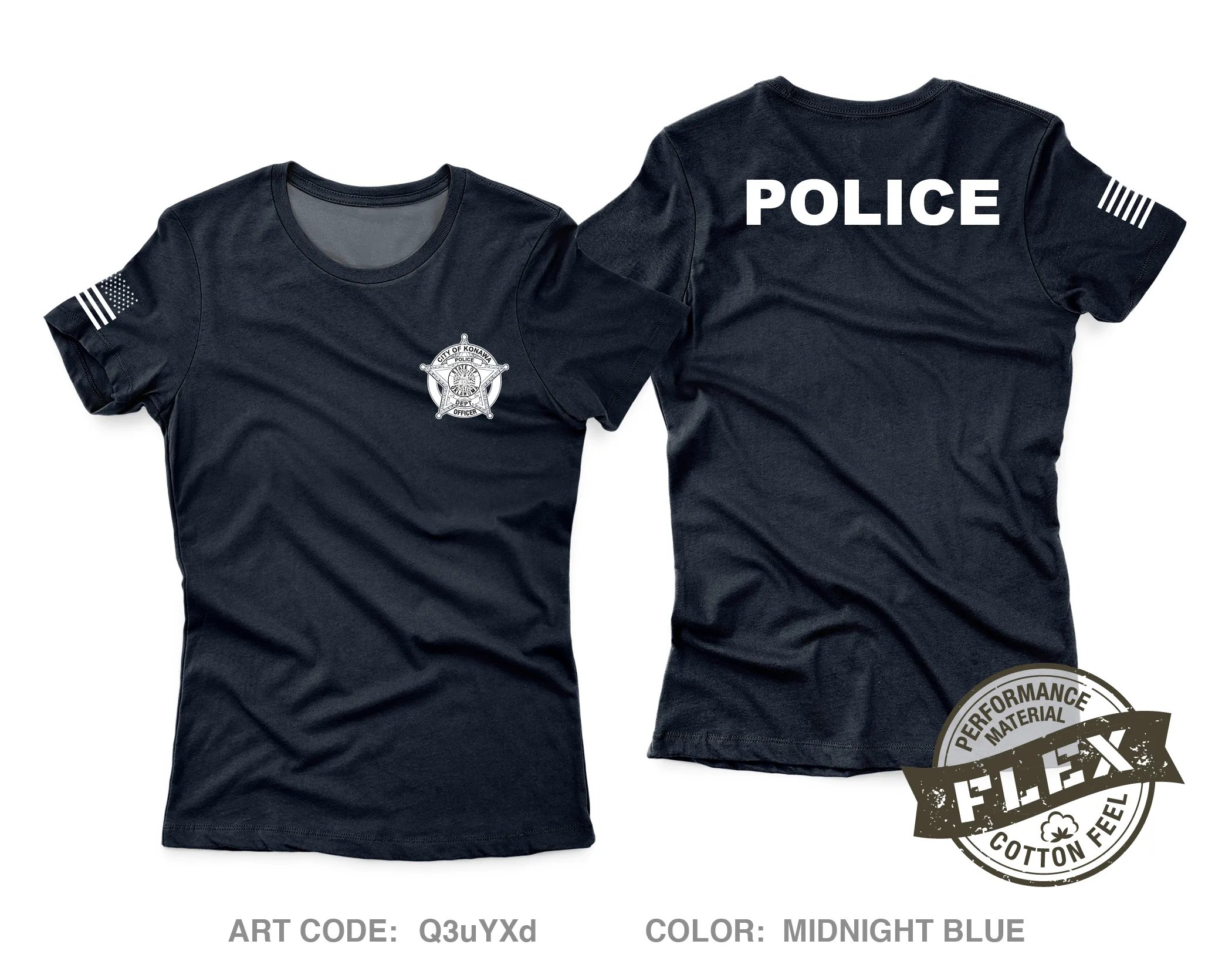 Konawa police department Core Women's SS Flex Performance Tee - Q3uYXd