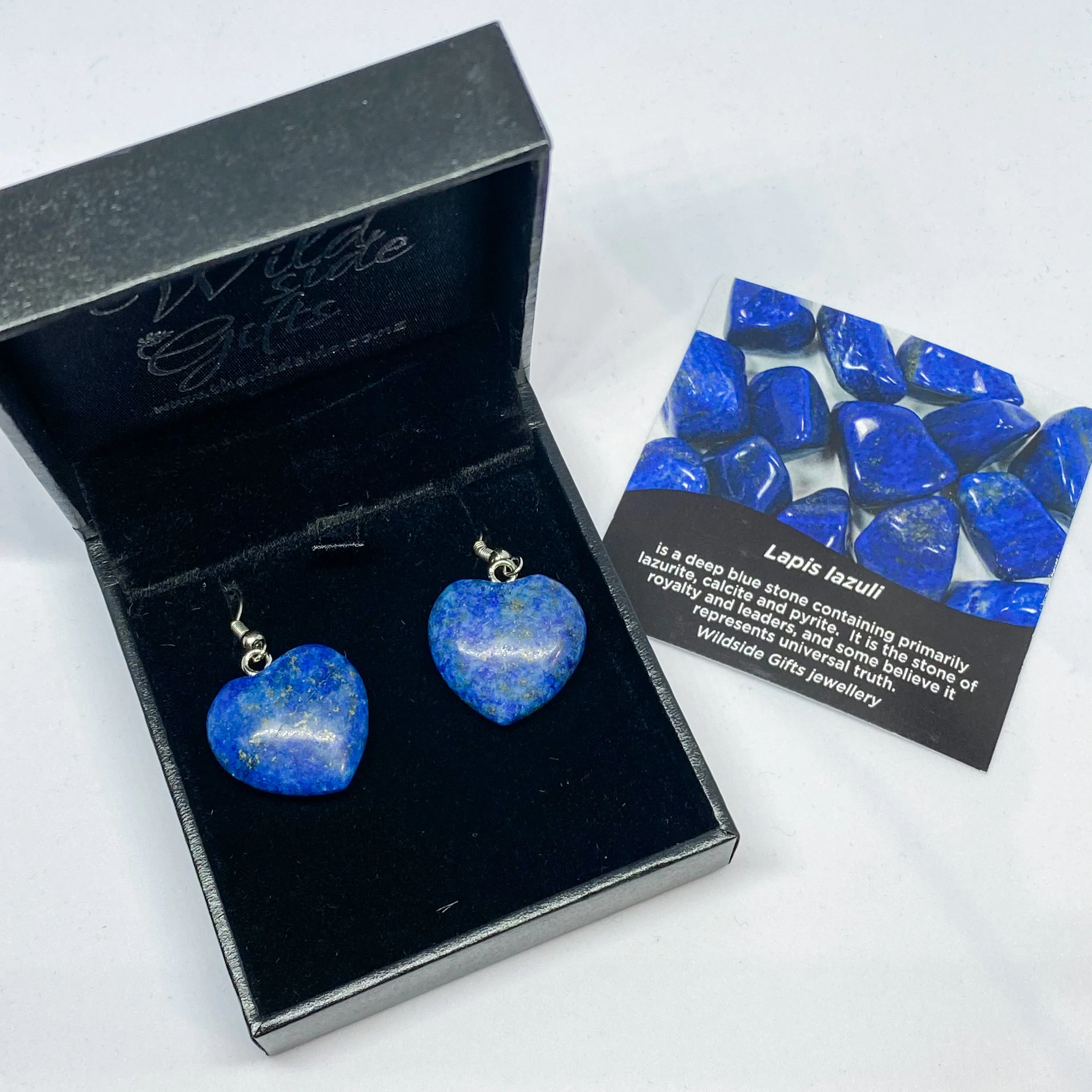 Lapis Lazuli Heart Earrings