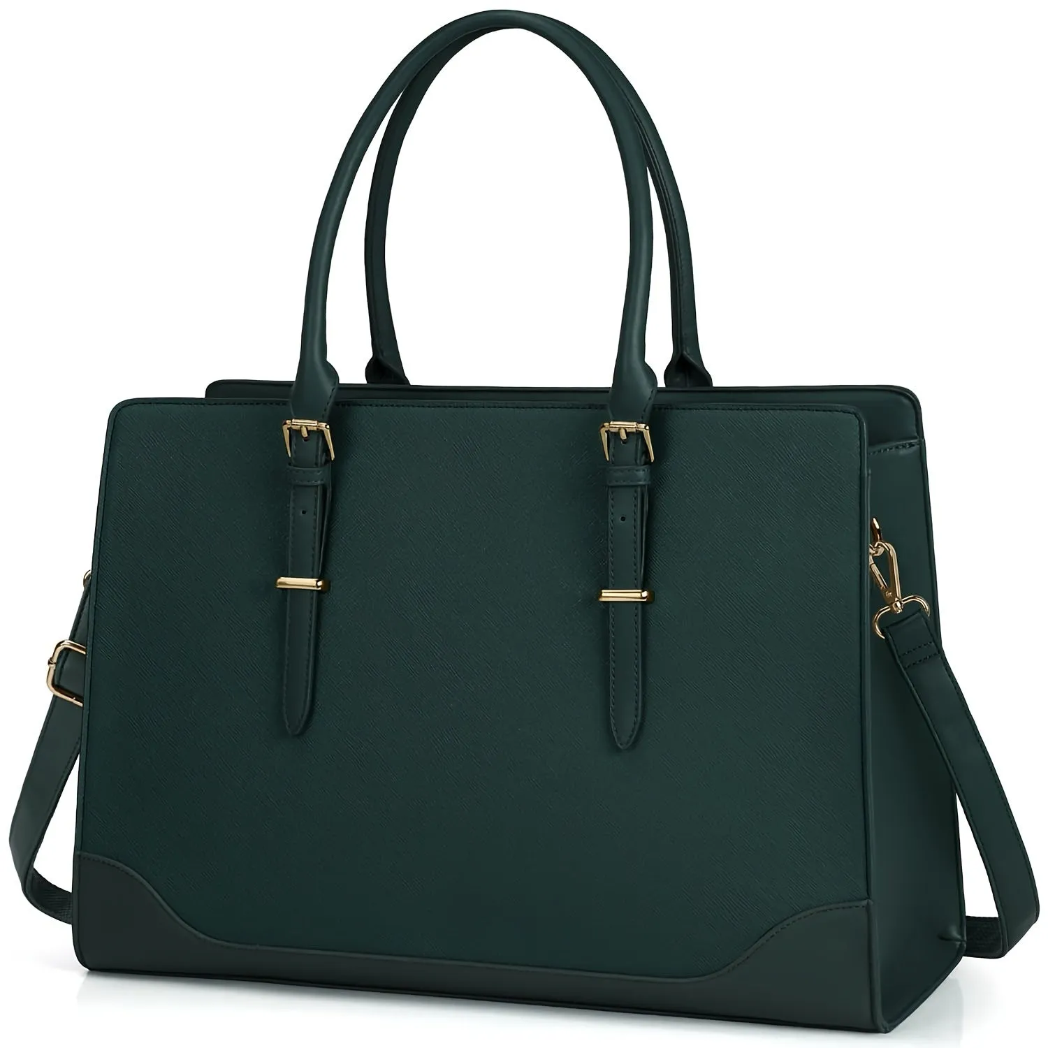 Large Capacity Laptop Bag for Women Waterproof PU Leather Office Briefcase