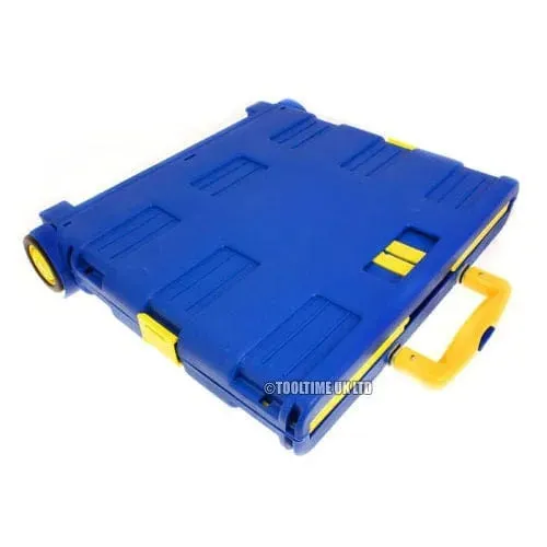 Large Folding Shopping Trolley Cart Foldable Rolling Car Boot Storage Box 40kg