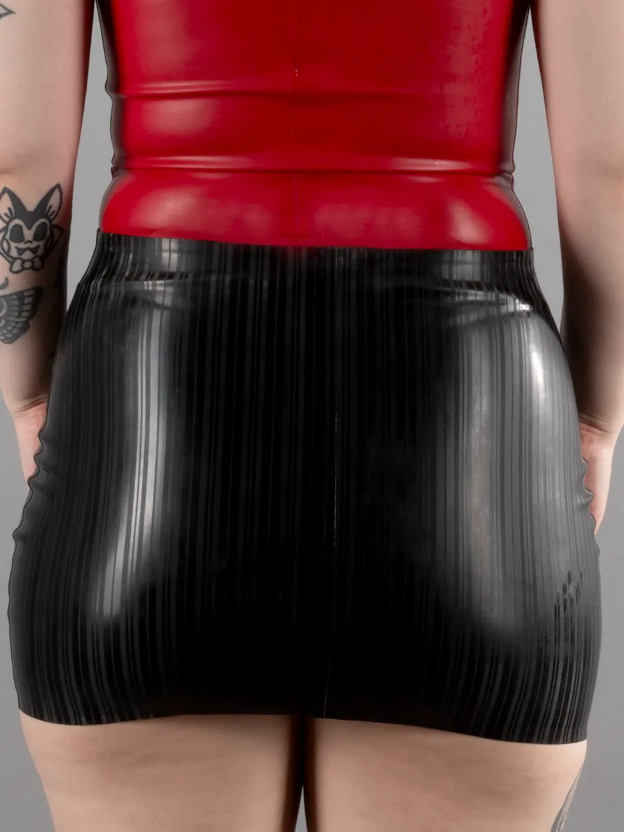 Latex Textured Mini Skirt