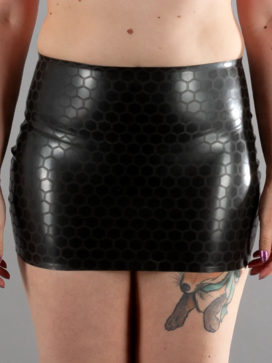 Latex Textured Mini Skirt