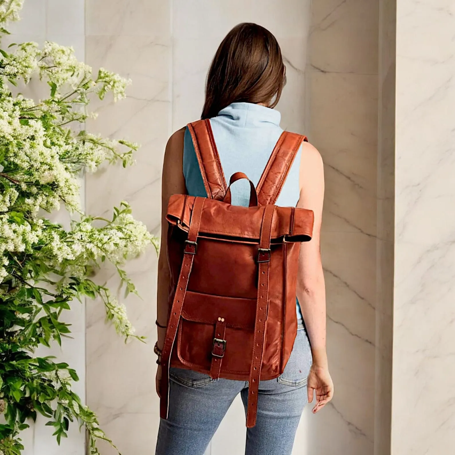 Leather Backpack, Rucksack