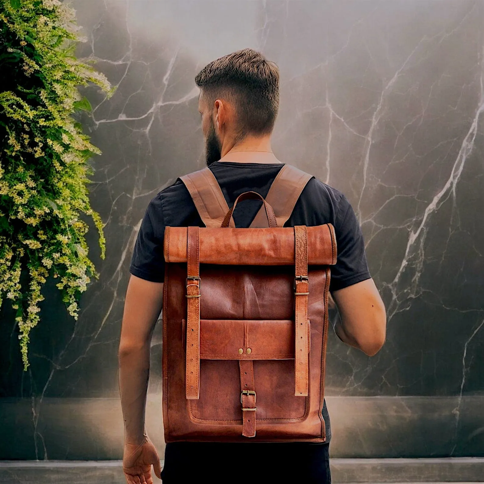 Leather Backpack, Rucksack