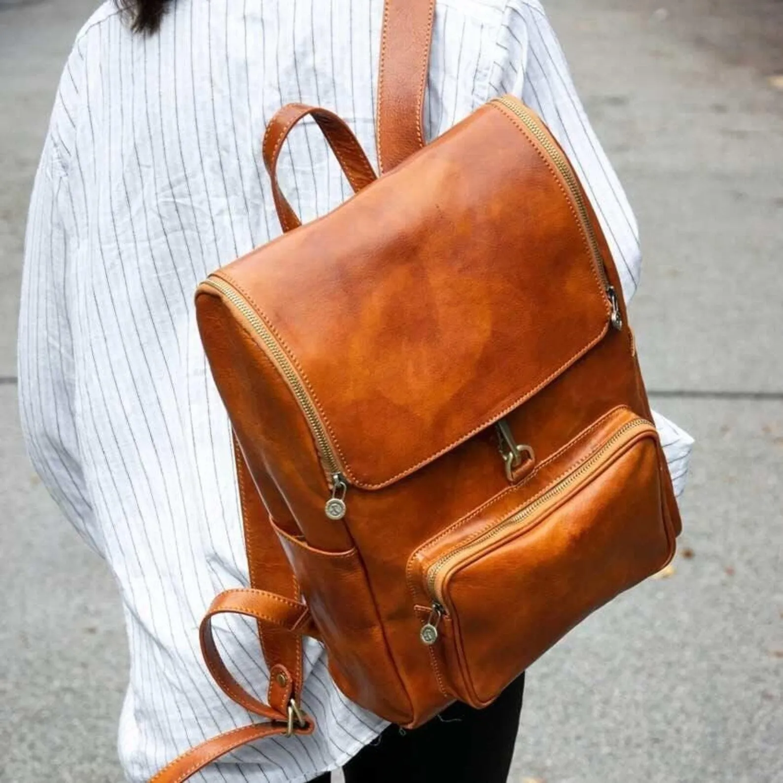 Leather Backpack - Travel Leather Rucksack