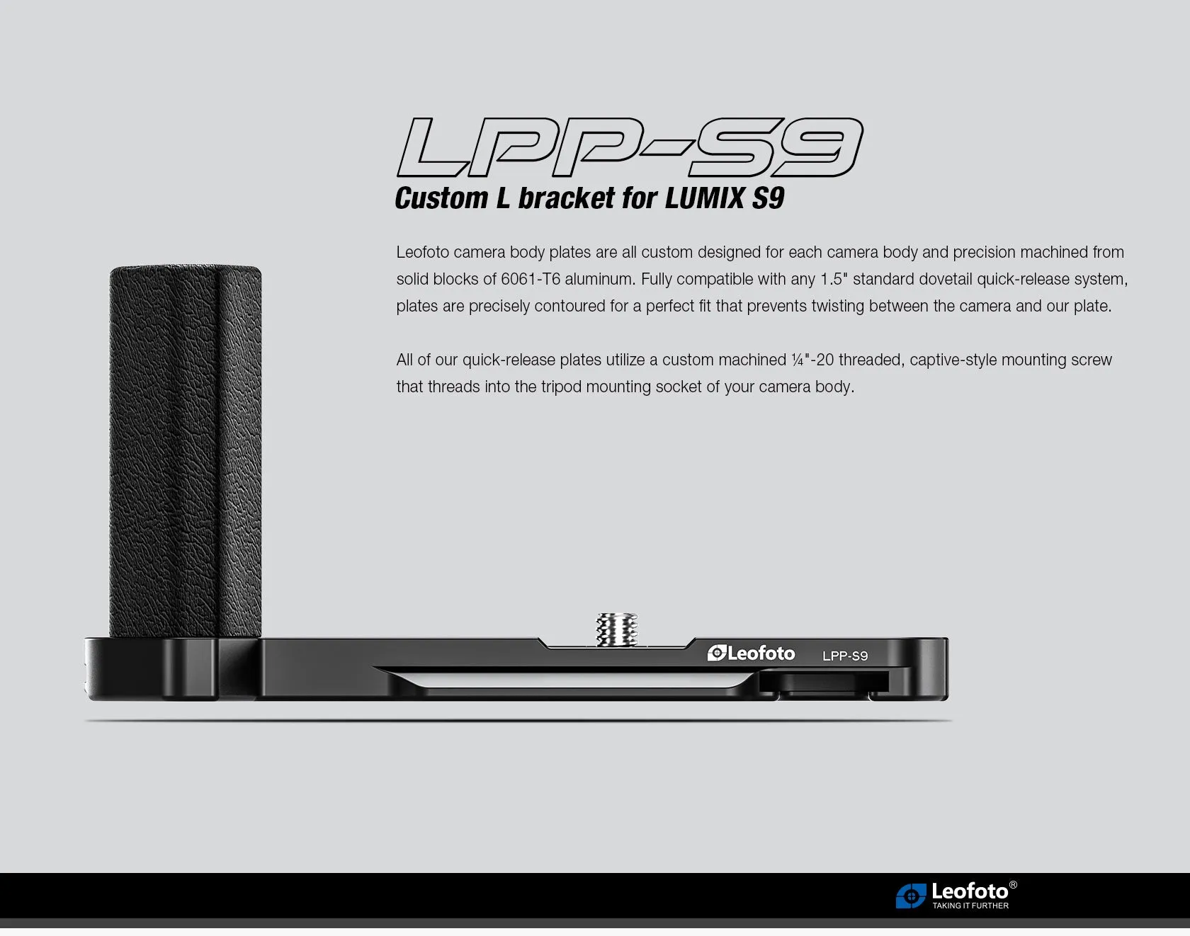 Leofoto LPP-S9 L Plate for Lumix S9 | Arca Compatible