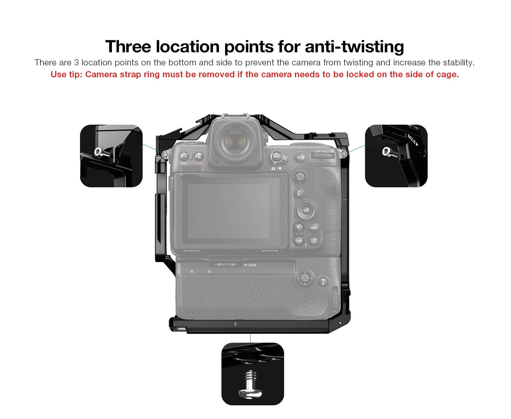 Leofoto Z8B Camera Cage for Nikon Z8 MB-N12 Battery Grip
