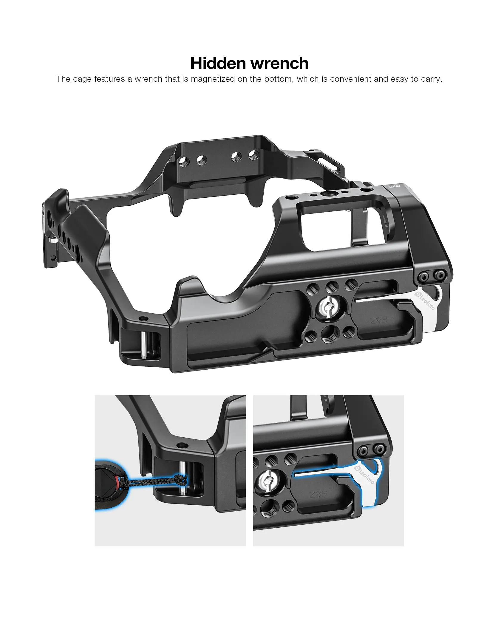 Leofoto Z8B Camera Cage for Nikon Z8 MB-N12 Battery Grip