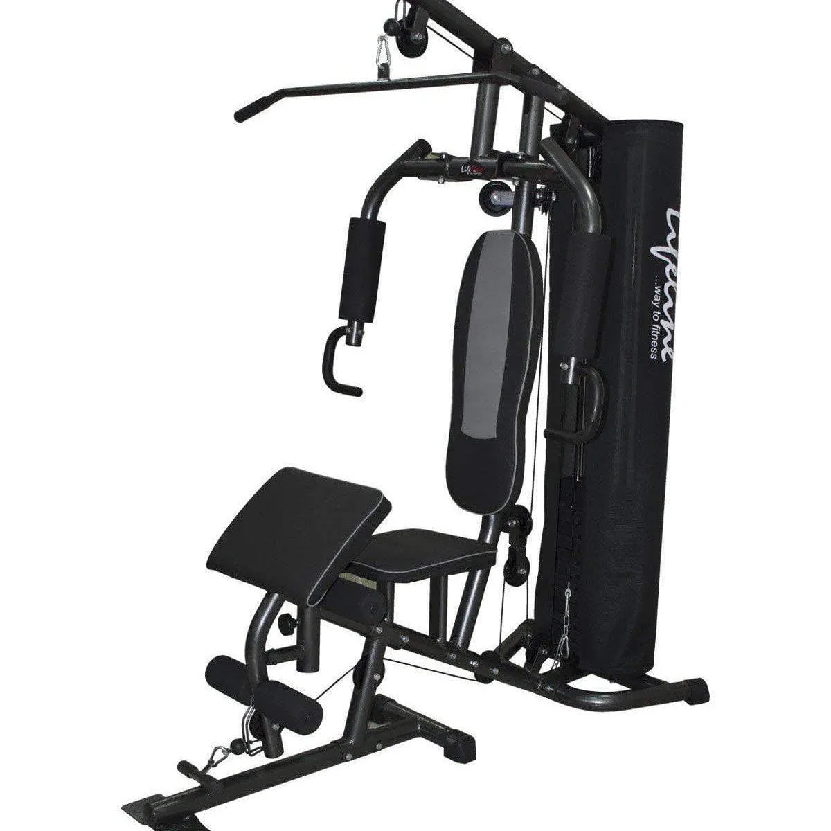 Lifeline Home Gym Equipment Deluxe 005 For Workout At Home Bundles With Resistance Band and Full Round Foam Roller || Available on EMI