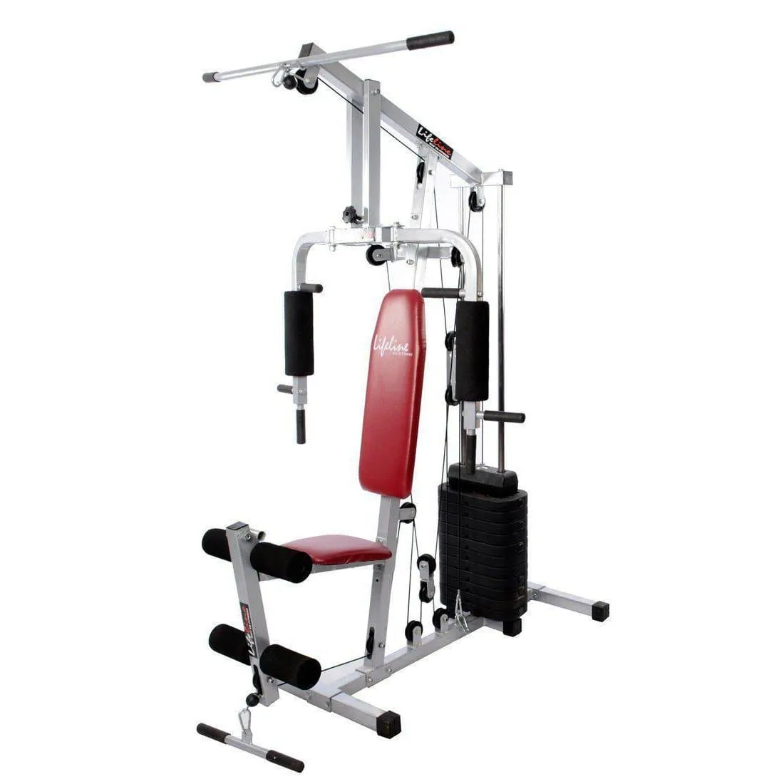 Lifeline Multi Home Gym Station 002 Bonus with Weider Gold Whey Protein 908 Gms (Vanilla) and Weider Premium BCAA Powder (Sunny Orange) || Available on EMI