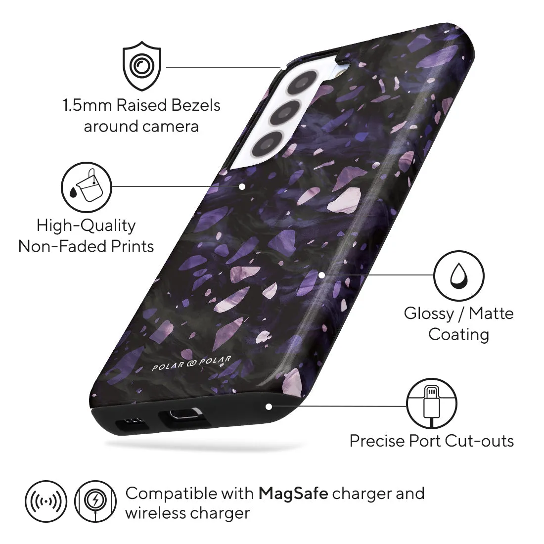 Lilac Terrazzo Gem Custom - Samsung Galaxy S22 5G Case