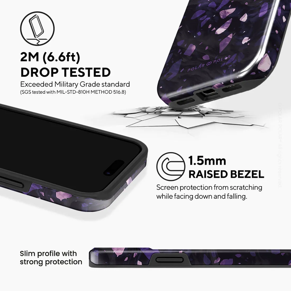 Lilac Terrazzo Gem - iPhone 15 Case