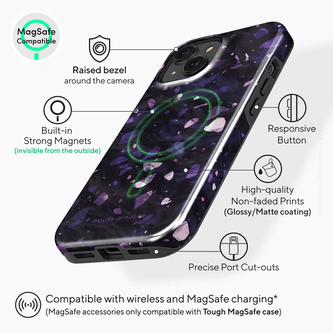 Lilac Terrazzo Gem - iPhone 15 Case
