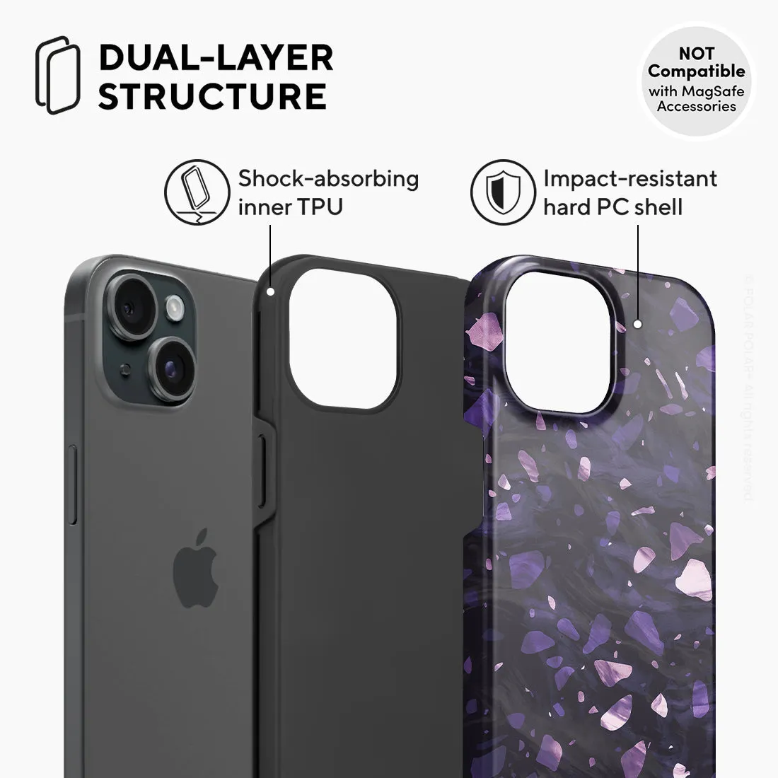 Lilac Terrazzo Gem - iPhone 15 Case