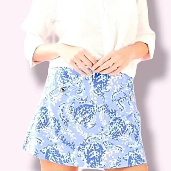 Lilly Pulitzer Madison Skort in Periwinkle Blue Turtlely Awesome Sz XS