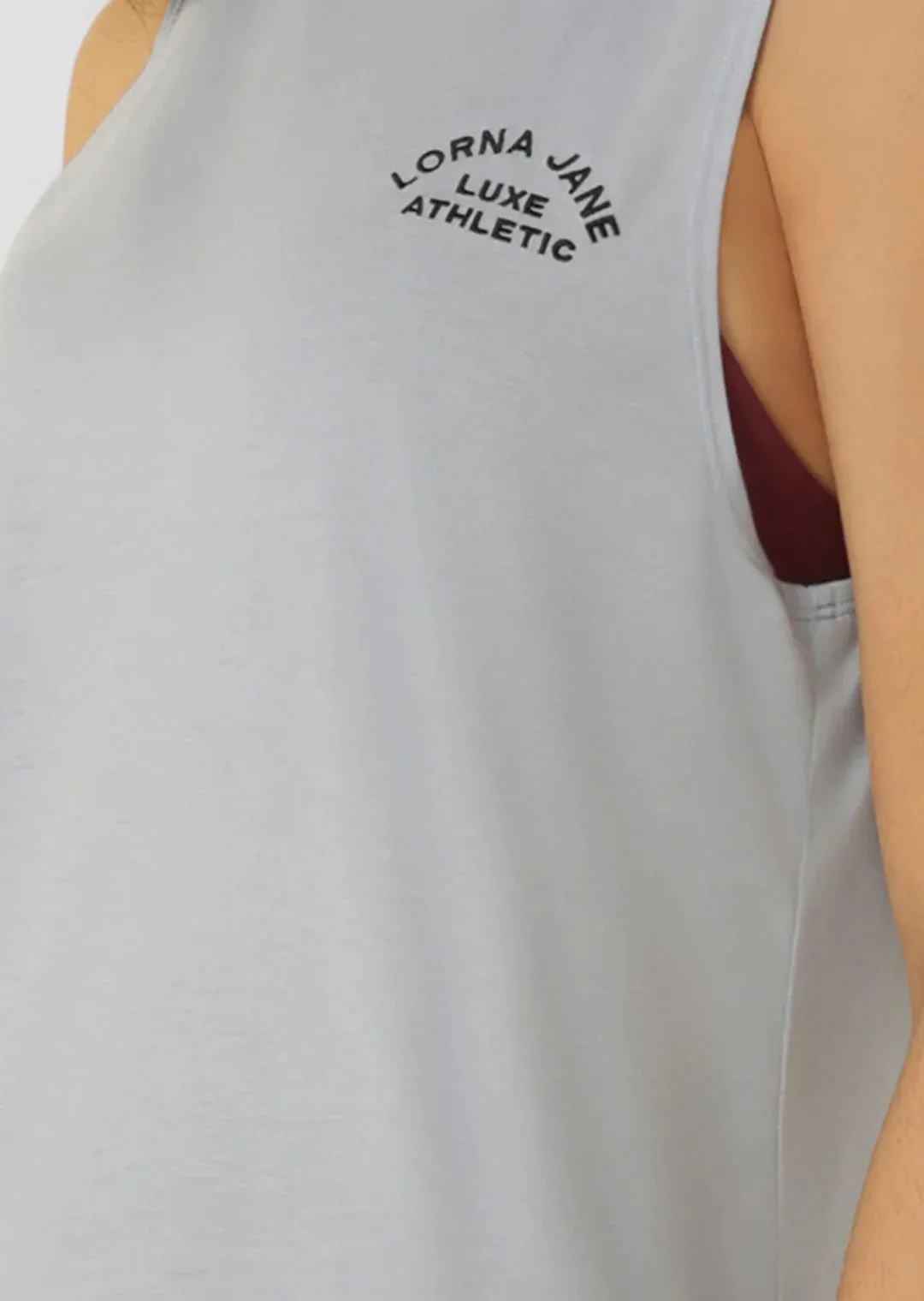 Lorna Jane Lotus Muscle Tank - Light Glacier Blue