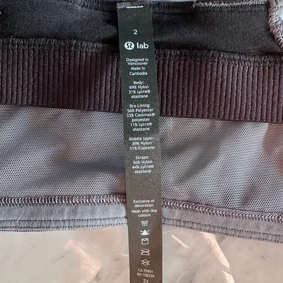 Lululemon LAB Zip Front Bra