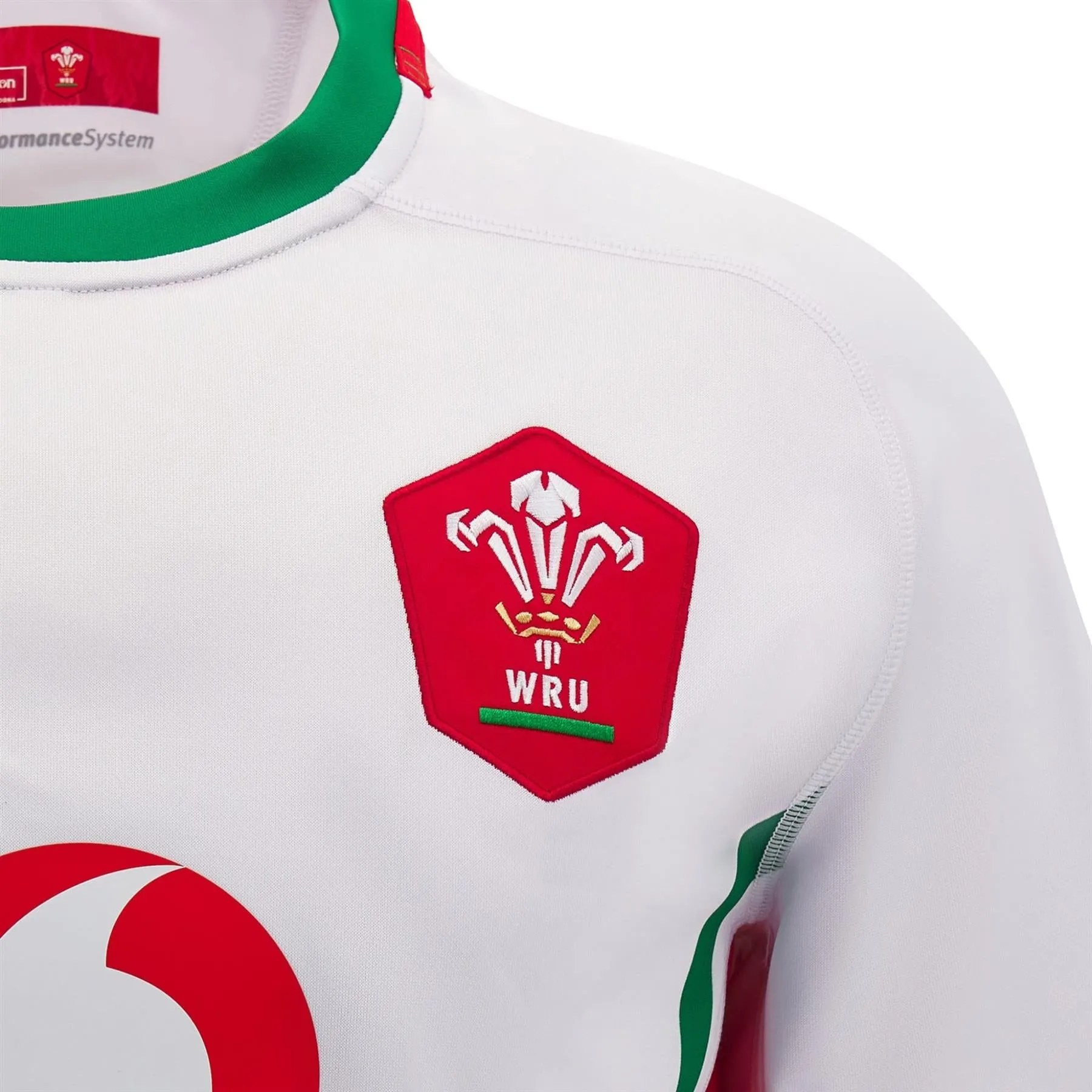 Macron Wales Rugby Mens Alternate Replica Shirt | White | 2024/25