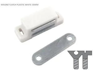 MAGNET CATCH PLASTIC 55MM - WHITE