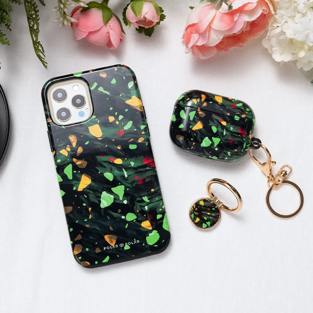 Malachite Terrazzo Gem Custom - iPhone 13 Pro Max Case