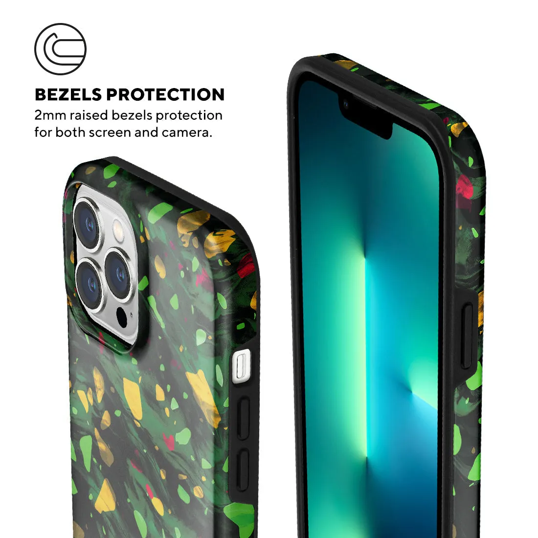 Malachite Terrazzo Gem Custom - iPhone 13 Pro Max Case