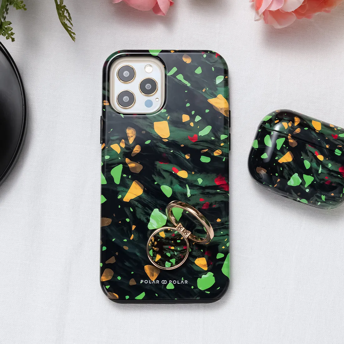 Malachite Terrazzo Gem Custom - iPhone 13 Pro Max Case
