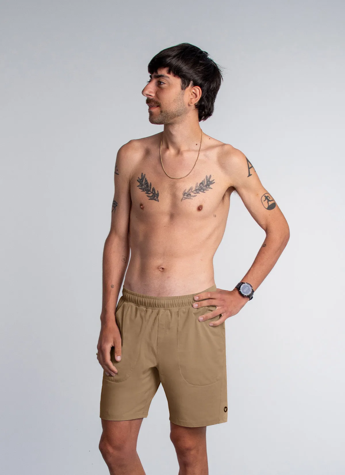 Men's Flex 9" Gym Short - Walnut