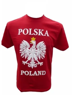 Mens Polska Poland White Eagle T-Shirt