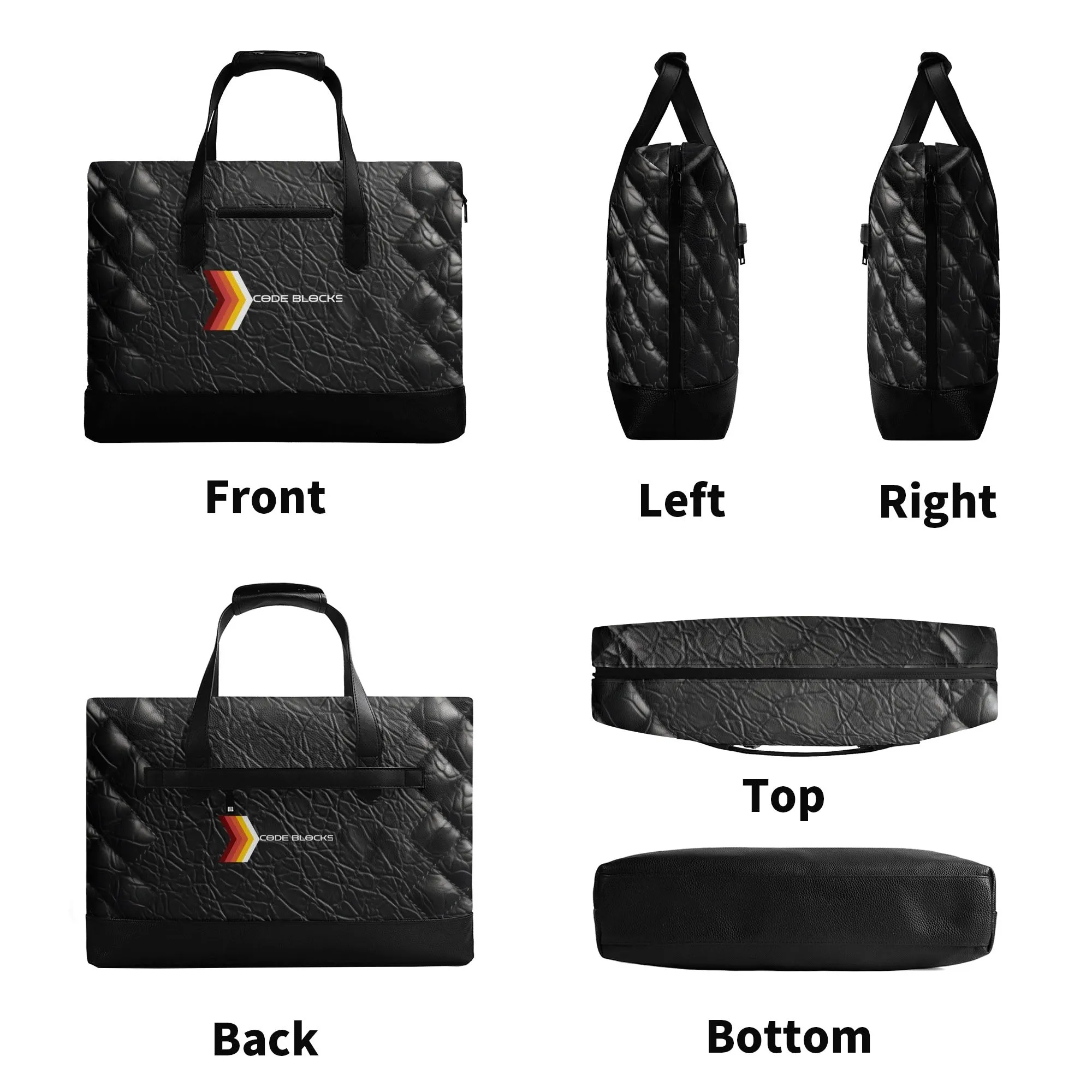 Mens PU Leather Briefcase Waterproof Business Bag