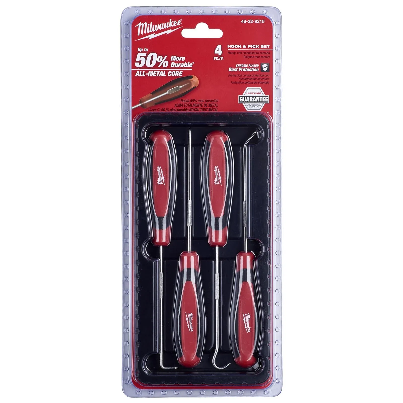 Milwaukee Hook and Pick Set 4 Piece All Metal Core