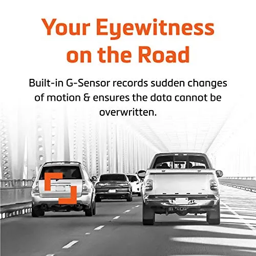 Mio MiVue C320 Mounted Mini Car Security Dash Camera 1080p Full HD Recording, 130° Wide-Angle Lens - Auto Power On Plus G-Sensor for Emergency Backup - Record in Low-Light Conditions