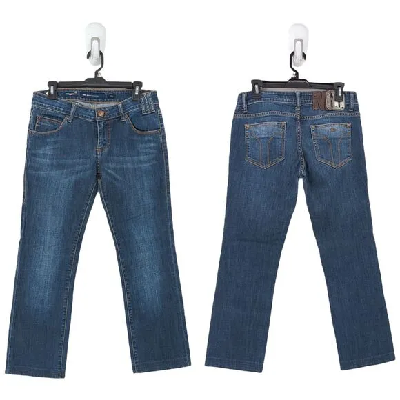 Miss Sixty Women 30 Radio Jeans Blue Skinny Low Rise Y2K Studded Embossed VTG