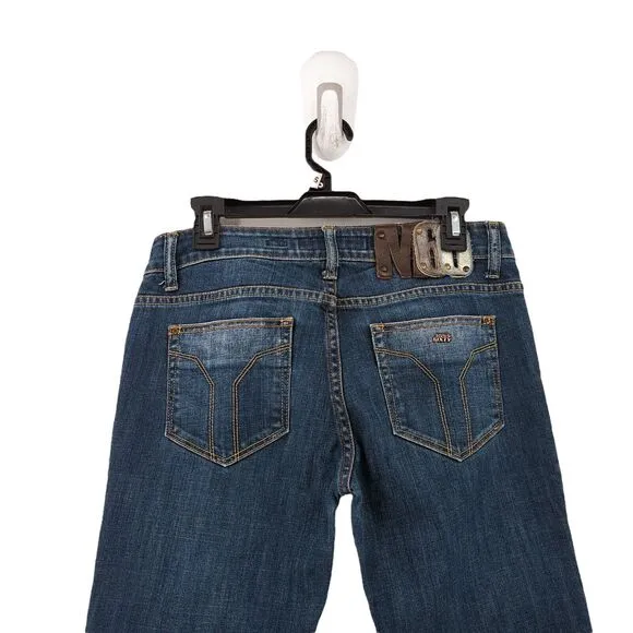 Miss Sixty Women 30 Radio Jeans Blue Skinny Low Rise Y2K Studded Embossed VTG