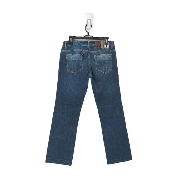 Miss Sixty Women 30 Radio Jeans Blue Skinny Low Rise Y2K Studded Embossed VTG