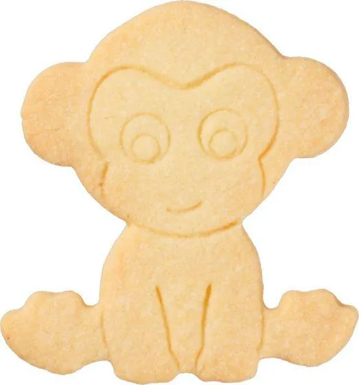 Monkey Cookie Cutter With Internal Detail 7.5cm