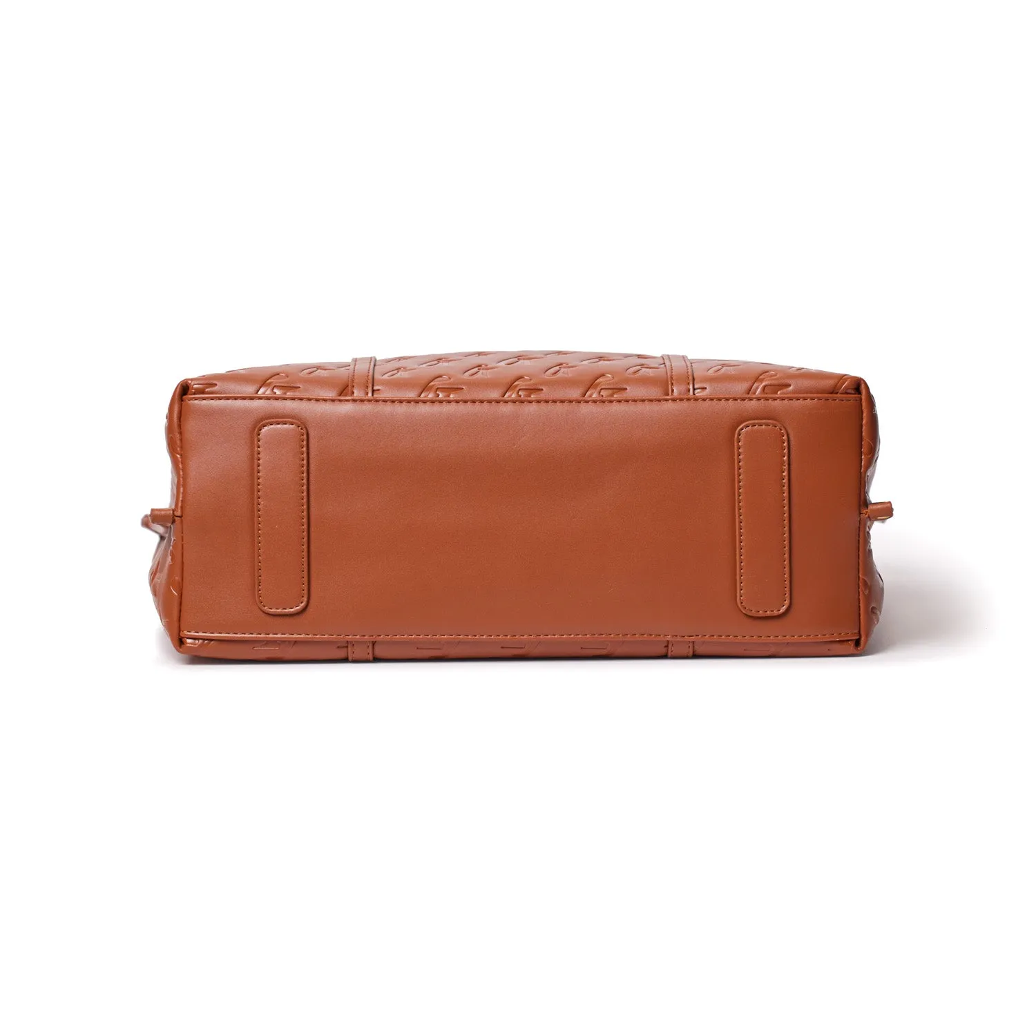 MONOGRAM SLEEK TOTE - BROWN