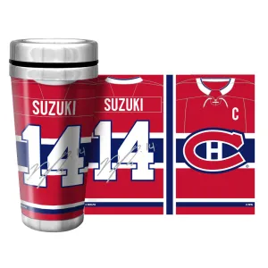 Montreal Canadiens Suzuki Travel Mug Player Number with Replica Autograph