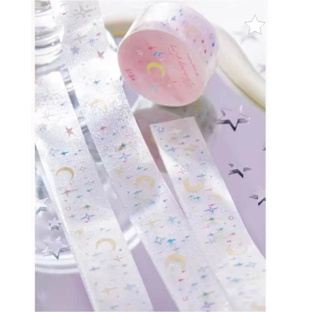 Moon & Stars Decorative Glittery Tape