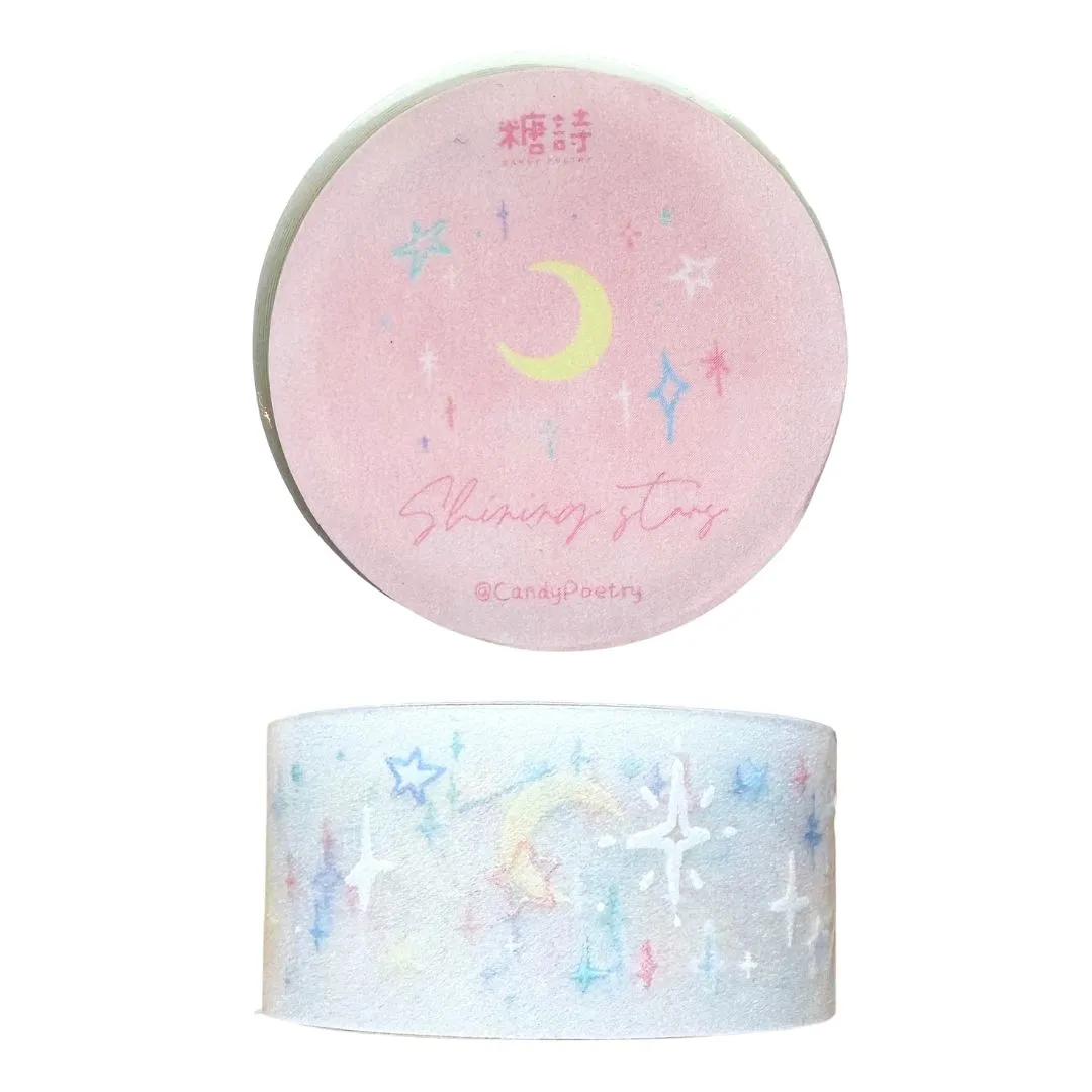 Moon & Stars Decorative Glittery Tape
