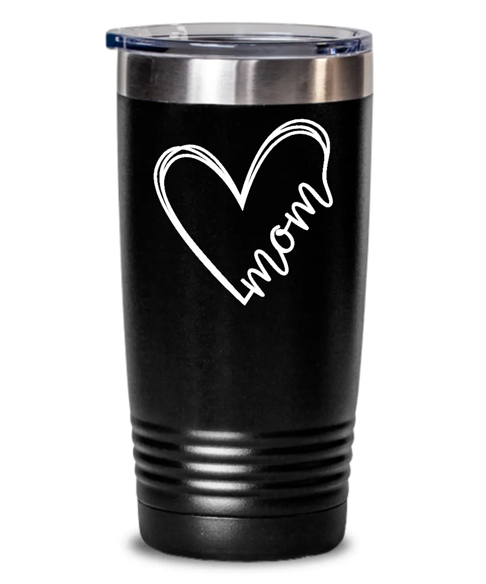 Mother's Day Mom Heart Tumbler Insulated Drink Travel Cup