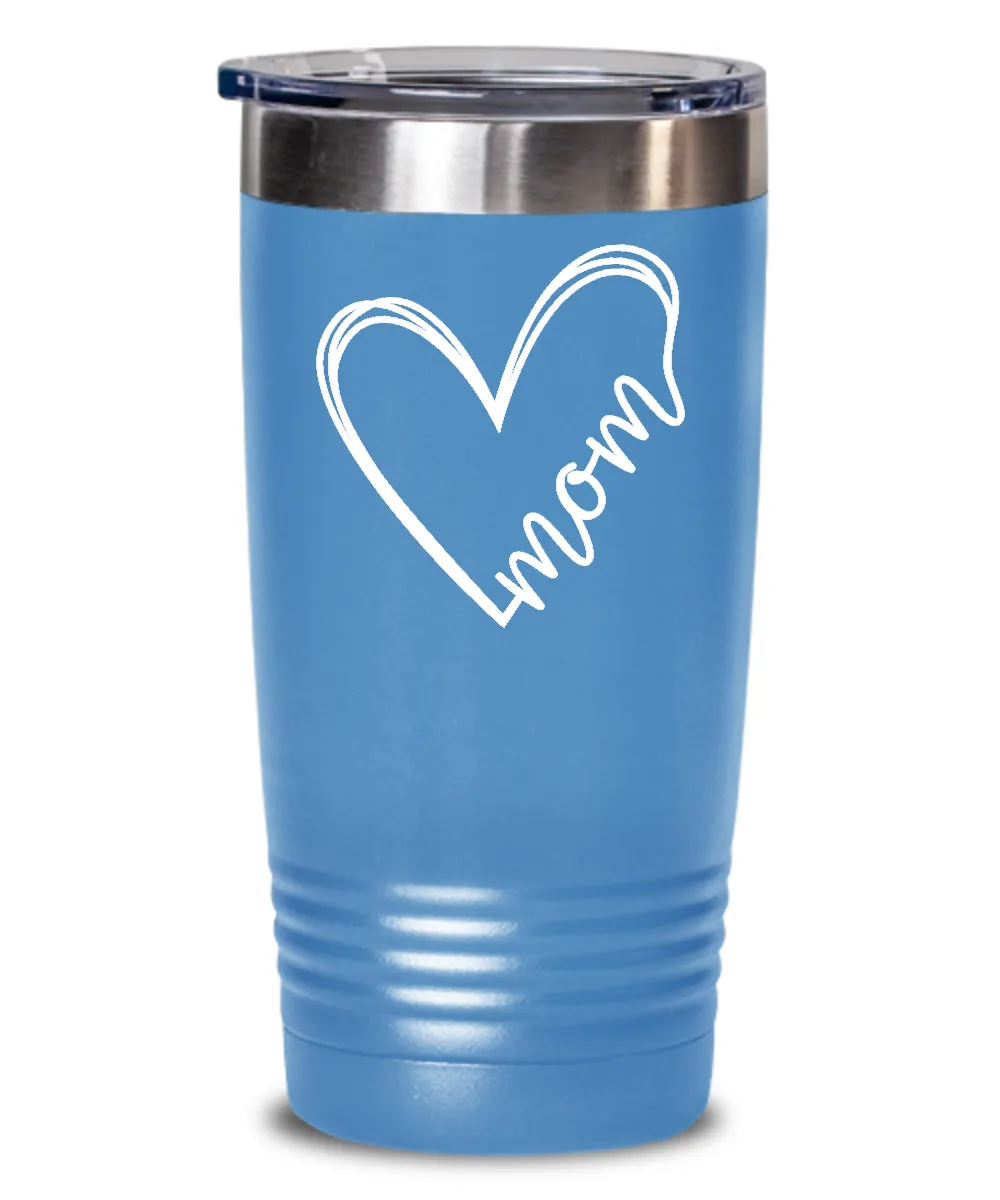 Mother's Day Mom Heart Tumbler Insulated Drink Travel Cup