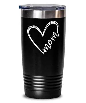Mother's Day Mom Heart Tumbler Insulated Drink Travel Cup