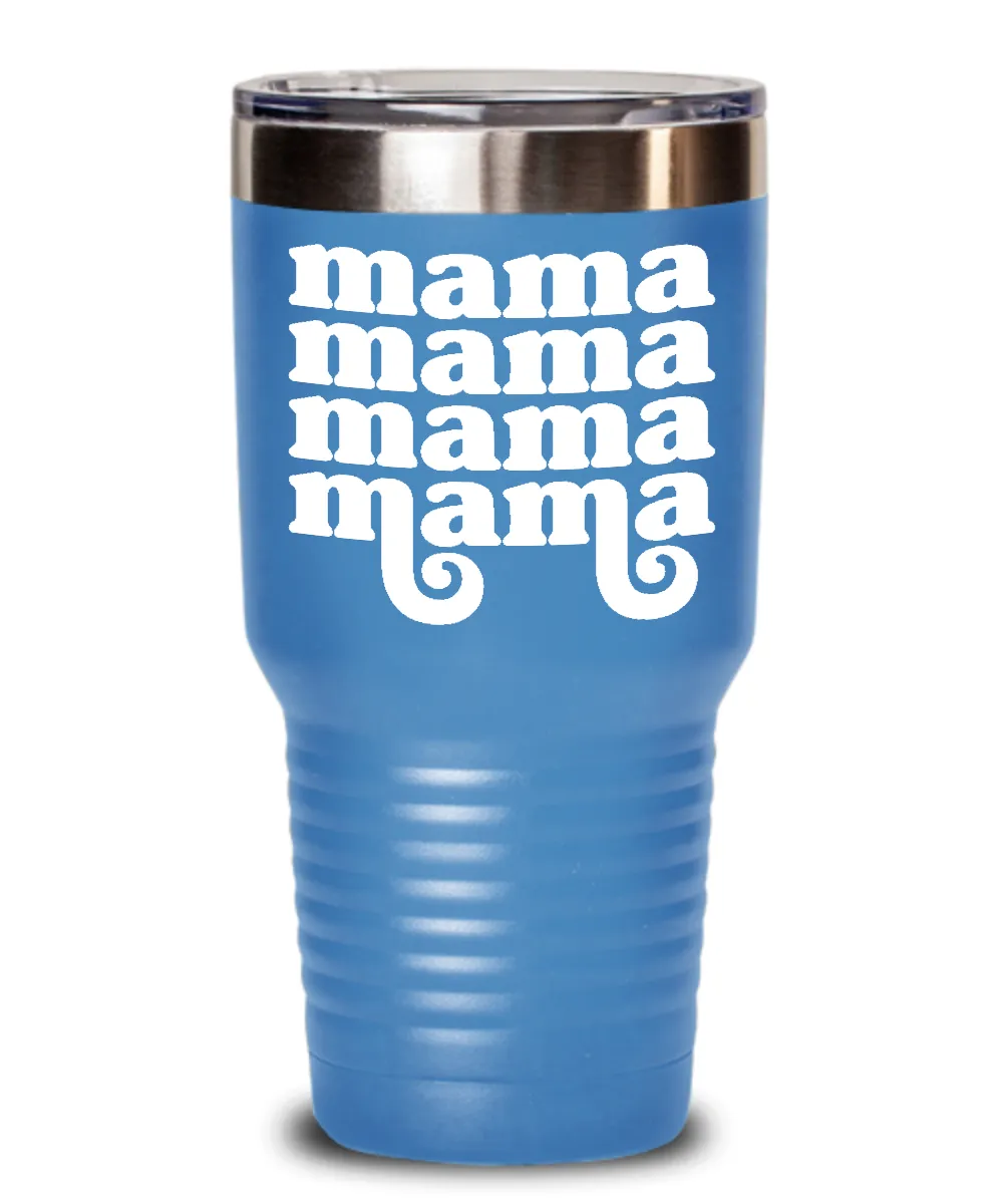 Mother's Day Present Mom Retro Groovy Insulated Drink Tumbler Travel Cup