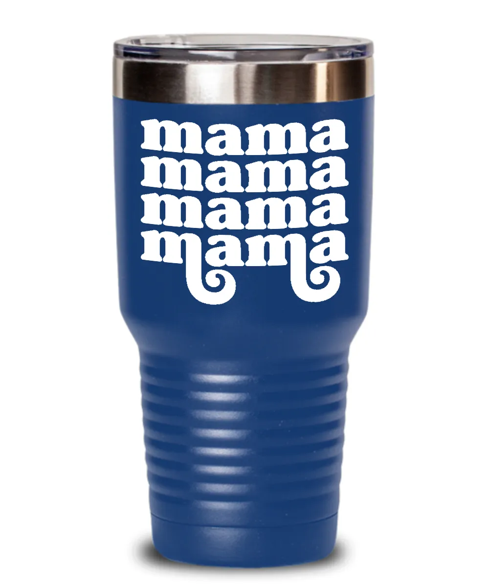 Mother's Day Present Mom Retro Groovy Insulated Drink Tumbler Travel Cup