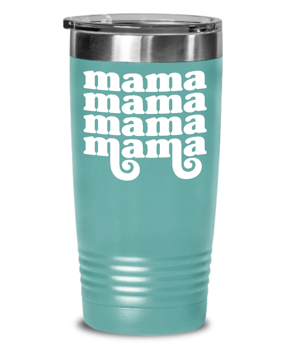 Mother's Day Present Mom Retro Groovy Insulated Drink Tumbler Travel Cup
